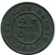 25 CENTIMES 1915 BELGIEN BELGIUM Münze #AX368.D - 25 Cent