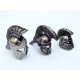 Spartan Helmets Miniature 3 Metallic Greek Set New In Box 00545 - Personaggi