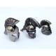 Spartan Helmets Miniature 3 Metallic Greek Set New In Box 00545 - Personnages