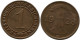 1 REICHSPFENNIG 1928 G ALLEMAGNE Pièce GERMANY #DB782.F - 1 Renten- & 1 Reichspfennig