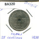 25 CENTIMES 1939 BELGIQUE-BELGIE BELGIEN BELGIUM Münze #BA320.D - 25 Cents
