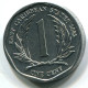 1 CENT 2002 CARIBE ORIENTAL EAST CARIBBEAN UNC Moneda #W10907.E - Caraibi Orientali (Stati Dei)