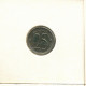 25 CENTIMES 1968 FRENCH Text BÉLGICA BELGIUM Moneda #BB267.E - 25 Cent