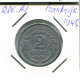 2 FRANCS 1945 FRANKREICH FRANCE Französisch Münze #AN352.D - 2 Francs