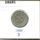 50 PFENNIG 1999 D WEST & UNIFIED GERMANY Coin #DB681.U - 50 Pfennig