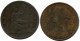 HALF PENNY 1862 UK GROßBRITANNIEN GREAT BRITAIN Münze #AZ643.D - C. 1/2 Penny