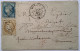 Monaco 1874 GC 2387 MIXTE DE RÉEXPÉDITION RRR +GC 2492MONTMEYRAN(Drome)lettre>Milano Italie (cover Lettera Italia France - ...-1885 Préphilatélie