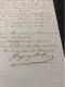 Autographe Dupuy De Lome Sur Lettre De La Marine 14 Juillet 1858 - Bateaux