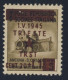 1945 - TRST 20 C. + 1 L. Su 5 C. - Varieta' Soprastampa Bruno Scuro N°1A (2 Immagini) - Signed G.Biondi - Joegoslavische Bez.: Trieste
