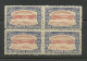 USA 1901 Pan American Exposition 1901 Buffalo & Niagara Advertising Poster Stamp Reklamemarke As 4-block MNH - Unused Stamps
