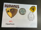 (coin Cover C - 5-5-2023) Australia AFL & AFLW (2023) $1.00 Coin (special Cover With AFL Matching Stamp) Hawthorn Hawks - Dollar