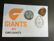 (coin Cover C - 5-5-2023) Australia AFL & AFLW (2023) $1.00 Coin (special Cover With AFL Matching Stamp) GWS Giants - Dollar
