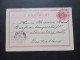 Schweden 1890 Ganzsache / Doppelkarte P 15 Tio Öre Auslandsverkehr Stockholm - Naumburg Mit Ank. Stempel K1 Naumburg - Interi Postali