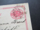 Schweden 1890 Ganzsache / Doppelkarte P 15 Tio Öre Auslandsverkehr Stockholm - Naumburg Mit Ank. Stempel K1 Naumburg - Postwaardestukken