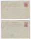 2 Cartes Postales Préaffranchies , Chine 10 Cents Rose Surchargé 4 Cents, Non Voyagée, Scan Recto Verso - Covers & Documents