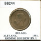 20 FRANCS 1981 DUTCH Text BÉLGICA BELGIUM Moneda #BB244.E - 20 Frank