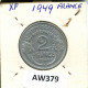 2 FRANCS 1949 FRANCIA FRANCE Moneda #AW379.E - 2 Francs