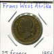 25 FRANCS 1956 FRENCH WESTERN AFRICAN STATES  Colonial Coin #AM521 - French West Africa