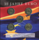 DEUTSCHLAND 2012 EURO SET 2 EURO A. D. F G. J 10 YEAR EURO UNC #SET1280.13.D - Autres & Non Classés