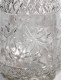 JOLIE ANCIENNE CARAFE BOUTEILLE EN VERRE MOULÉ MOTIF FLORAL FLEUR VINTAGE H:23cm / ART DE LA TABLE (2501.8) - Carafes