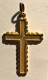 Ancien Pendentif - Religieux Croix Plaqué Or - Pendenti