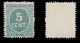 Alfonso XIII.1897.CIFRA VERDE.5c.Nuevo(*).EDIFIL 232 - Nuevos