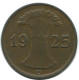 1 REICHSPFENNIG 1925 G GERMANY Coin #AE232.U - 1 Renten- & 1 Reichspfennig