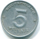 5 PFENNIG 1950 DDR EAST GERMANY Coin #DE10299.3.U - 5 Pfennig