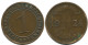 1 REICHSPFENNIG 1924 J GERMANY Coin #AD460.9.U - 1 Rentenpfennig & 1 Reichspfennig