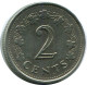 2 CENTS 1977 MALTA Münze #AR931.D - Malta