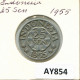 25 SEN 1955 INDONESIA Moneda #AY854.E - Indonésie