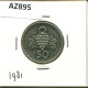 50 MILS 1981 CHIPRE CYPRUS Moneda #AZ895.E - Chypre
