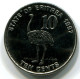 10 CENTS 1997 ERITREA UNC Bird Ostrich Moneda #W11056.E - Erythrée