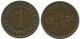 1 REICHSPFENNIG 1924 J ALEMANIA Moneda GERMANY #AE206.E - 1 Rentenpfennig & 1 Reichspfennig