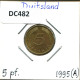 5 PFENNIG 1995 A BRD ALEMANIA Moneda GERMANY #DC482.E - 5 Pfennig