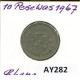 10 PESEWAS 1967 GHANA Moneda #AY282.E - Ghana