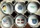 Lot 63 Balles Golf Avec Logos Clubs Publicitaires Compétitions Très Bon état - Uniformes Recordatorios & Misc