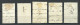 ESPANA Spain 1867-1869 -  5 Different Paper Stamps Sellos Revenue Tax Taxe - Fiscaux-postaux