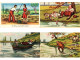 FISHING HUMOR COMIC, 25 Old Postcards Pre-1960 (L6207) - Colecciones Y Lotes