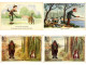 Delcampe - HUNTING FISHING HUMOR COMIC, 33 Old Postcards Pre-1950 (L6206) - Collezioni E Lotti