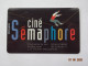 CINECARTE CARTE CINEMA CINE CARD BANDE MAGNETIQUE  CINEMA LE SEMAPHORE NIMES 30 GARD VERSO BLEU - Kinokarten