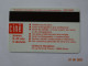 CINECARTE CARTE CINEMA CINE CARD BANDE MAGNETIQUE  CINEMA LE SEMAPHORE NIMES 30 GARD VERSO ROUGE - Entradas De Cine