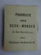 CALENDRIER 1922 FLEURS PHARMACIE DES DEUX MONDES PARIS - Petit Format : 1921-40