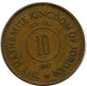 10 FILS 1387-1967 JORDANIA JORDAN Islámico Moneda #AR005.E - Jordanie