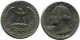 25 CENTS 1972 USA Pièce #AZ097.F - 2, 3 & 20 Cents