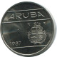 25 CENTS 1987 ARUBA Coin (From BU Mint Set) #AH067.U - Aruba