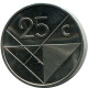 25 CENTS 1987 ARUBA Coin (From BU Mint Set) #AH067.U - Aruba