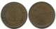 1 REICHSPFENNIG 1924 A GERMANY Coin #AE212.U - 1 Renten- & 1 Reichspfennig
