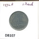 1 MARK 1972 A DDR EAST GERMANY Coin #DB107.U - 1 Mark