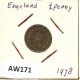 HALF PENNY 1978 UK GROßBRITANNIEN GREAT BRITAIN Münze #AW171.D - 1/2 Penny & 1/2 New Penny
